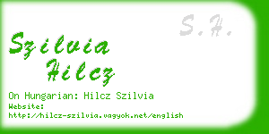 szilvia hilcz business card